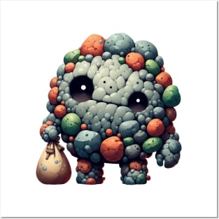 Cute Stone Golem Posters and Art